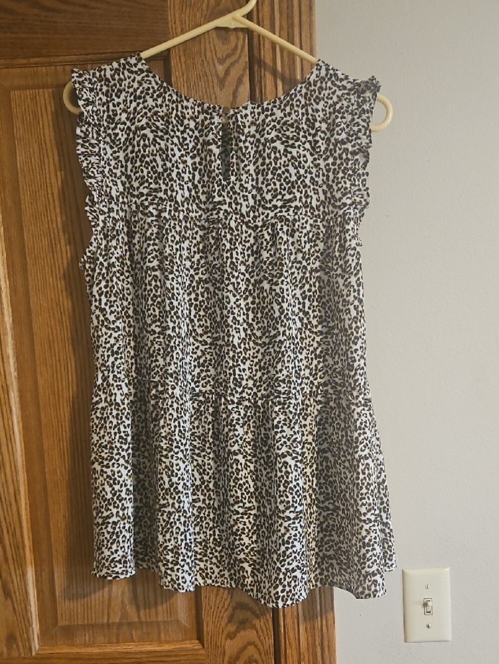Maurices Black and White Leopard Print Sleeveless Tank - Picture 2 of 4